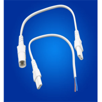 T5/T8灯管心睿led支架电源线单连接转接线双接头拐弯线 二插电源线