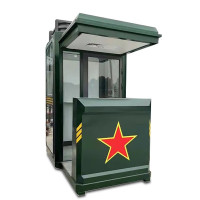 庞涵执勤防弹玻璃岗亭保安亭户外门卫值班室执勤形象站岗