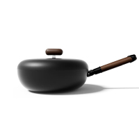 温仑山VELOSAN鹅卵石不粘锅炒锅铁锅炒锅精铁锅炒菜锅铁锅无涂层家用炒菜锅VE073-32Bl0鹅卵石精铁锅32cm个