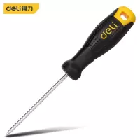 得力(deli) DL6262001 塑柄一字螺丝批螺丝刀手动起子6x200mm