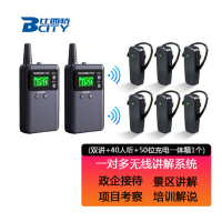 比西特(Bcity) 511RS无线讲解器一对多导游会议讲解参观解说不入耳式接收 双讲+40人听+50位充电一体箱
