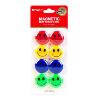 晨光文具(M&G) ASC99399 强磁粒28mm 会议白板专用磁扣彩色磁贴吸铁石 8粒*1卡