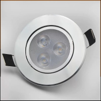 百士安 LED筒灯射灯天花灯 3W-高光银-暖光(开孔6.5-7.5cm) 5个装