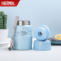 膳魔师(THERMOS)316不锈钢焖烧杯长效保温饭盒上班族便携焖粥焖烧罐TCLF-520S-BL(蓝色)