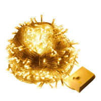 LED灯户外亮化装饰彩灯串满天星小彩灯节日圣诞灯 10米100灯[插电款带尾插] 10个装