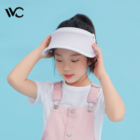 VVC儿童防晒帽夏季男女童太阳帽遮脸防紫外线大檐遮阳帽子