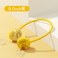 几素(JS)挂脖风扇无叶手持便携式USB电扇B.Duck联名[四档大风+全方位调节+无感佩戴]FA25