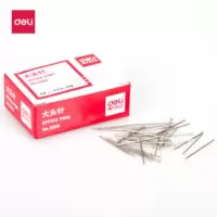 得力(deli)0016办公用品 镀镍大头针 2# 50枚 单盒装