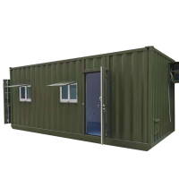 集装箱房活动板房军绿储物房方舱可移动6*3*3m