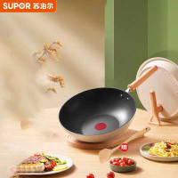 苏泊尔 炒锅不粘锅32cm炒菜锅轻量火红点无烟锅电磁炉燃气灶通用PC32QL1