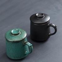 利时 黑陶杯绿陶杯办公室伴手礼黑色黑陶杯
