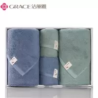 洁丽雅(grace)毛巾家纺纯棉澳棉5两浴两面盒装-澳棉5_43437