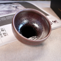 个杯堂建盏·金油滴盏金油滴禅定原矿铁胎茶盏品茗杯茶具单杯_382