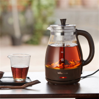 小熊(bear) 蒸汽喷淋煮茶器 玻璃加厚黑茶煮茶壶小型迷你办公室蒸茶器 ZCQ-P10G5