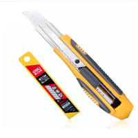 得力(deli)大号耐用美工刀自动锁定功能裁纸刀/小刀办公用品 33417