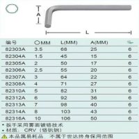 世达(SATA) 铬钒钢内六角扳手4MM 82308A