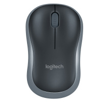 罗技(Logitech)M185 鼠标 无线鼠标 办公鼠标 对称鼠标 黑色蓝边 带无线2.4G接收器