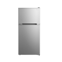 美的(Midea) BCD-112CM 冰箱 双门小冰箱112升客厅小型迷你家用电冰箱浅灰色