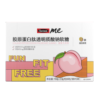 Swisse Me 斯维诗胶原蛋白肽透明质酸钠软糖QQ糖60粒 蜜桃乌龙味 口服玻尿酸 含花青素和维生素C