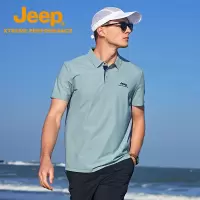 Jeep吉普户外速干T恤男通勤商务Polo衫新款冰丝短袖透气弹力上衣