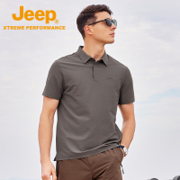 Jeep户外官方旗舰店新款POLO衫男士透气速干T恤夏季弹力运动短袖