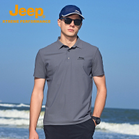 Jeep春夏新款男士速干T恤透气时尚upf50+短袖Polo衫