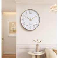 简约圆钟挂钟客厅钟表现代创意轻奢挂墙装饰石英钟