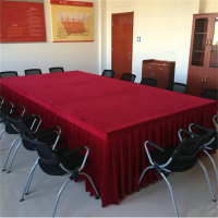 会议室桌布加厚金丝绒台布商务办公展厅桌布乒乓球台桌裙套