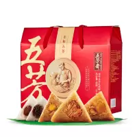 五芳斋嘉兴粽子 丰年蛋黄猪肉粽豆沙蜜枣咸粽端午节团购送礼 丰年五芳礼盒2000g