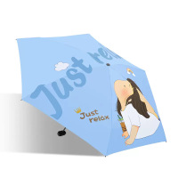 天堂口袋胶囊便携小太阳伞 蓝色