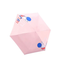 天堂新品IP联名款妙趣米菲黑胶口袋五折伞 粉红色