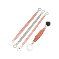 加榜 镀锡紫铜编织连接线 410mm