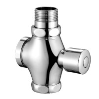 驼铃纵横 手按式蹲便器冲水阀 四通冲洗阀 大便延时冲洗阀 1寸合金四通冲洗阀(大体)