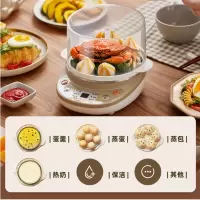 小熊(Bear)煮蛋器 家用早餐迷你机 自动断电微电脑预约定时双层蒸锅 可煮14个蛋 ZDQ-C14A1