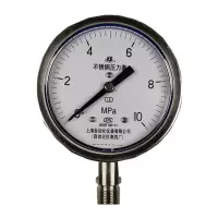 上自仪不锈钢压力表/隔膜/耐震式Y-100BF 接口M20×1.5 量程0-10Mpa带三色环