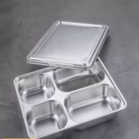 不锈钢餐盒 4格 单位:个