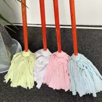 家用木把木杆墩布棉线吸水拖把 毛巾布拖把颜色随机