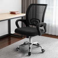 Safmax 办公椅电脑椅 回字靠背座椅 固定扶手+旋转+升降+逍遥乳胶坐垫 钢制脚 黑色