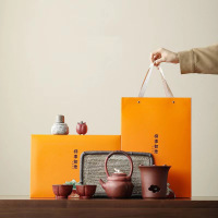 尾桥下窑事事如意窑变银彩小套组