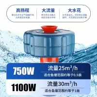厚玖池塘增氧泵氧气泵浮水泵220V750W15米线