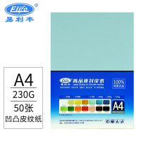 易利丰(Elifo) 浅蓝色皮纹纸 A4 230g50张