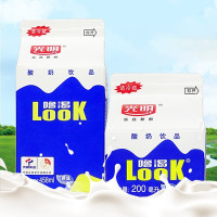 光明酸奶饮品LOOK噜渴牛奶乳品盒装原味酸牛奶冷藏乳品冷饮 生鲜 200ml噜渴原味10盒装一箱 单位:箱