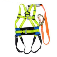 安全带 五点式安全带全身式 双钩 防坠 含尼龙缓冲绳带护腰