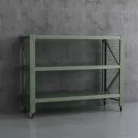 臻远ZYJJ-HJ-079可移动货架库房置物架带轮重型货架三层后背无网2000*800*1600mm