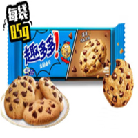 趣多多香脆曲奇饼干经典巧克力原味85g