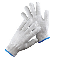 厚玖棉加丝线手套10针蓝SM灯罩棉+尼龙530g白色/1副