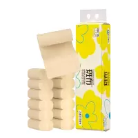 斑布卷纸卫生纸100%原生竹浆本色无芯家用纸巾4层110g*14卷整提 卷纸母婴适用