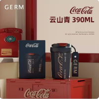 GERM可口可乐保温杯(复古-云山青 390ML)咖啡杯女高颜值不锈钢车载水杯男便携随行杯子