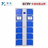 臻远工厂车间电子存包柜智能储物柜寄存柜刷卡条码自编投币型储物柜 12门微信扫码款