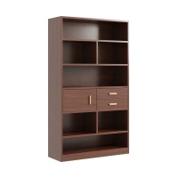 DXBG书架茶水架深胡桃色80cm双抽一门